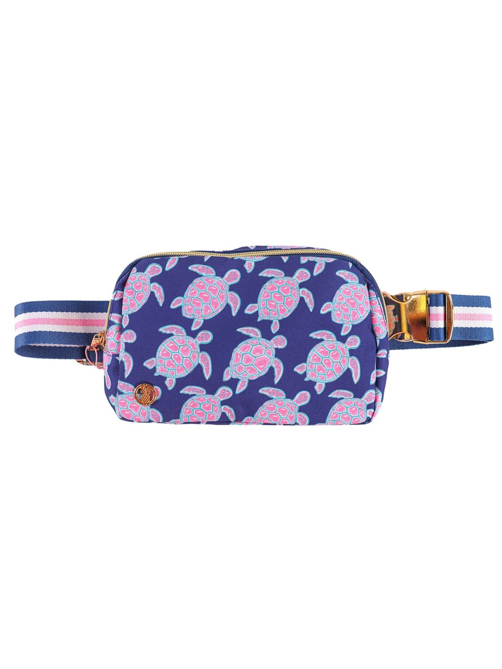 Simply Southern Turtle Belt Bag Crossbody Navy Pink NWT
